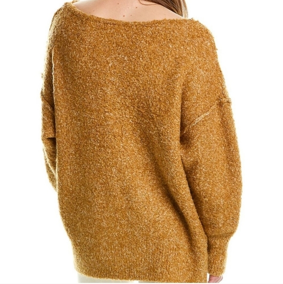 FREE PEOPLE Moira Slouchy Oversized Honeycomb Wool-Blend Sweater size small - Picture 2 of 5